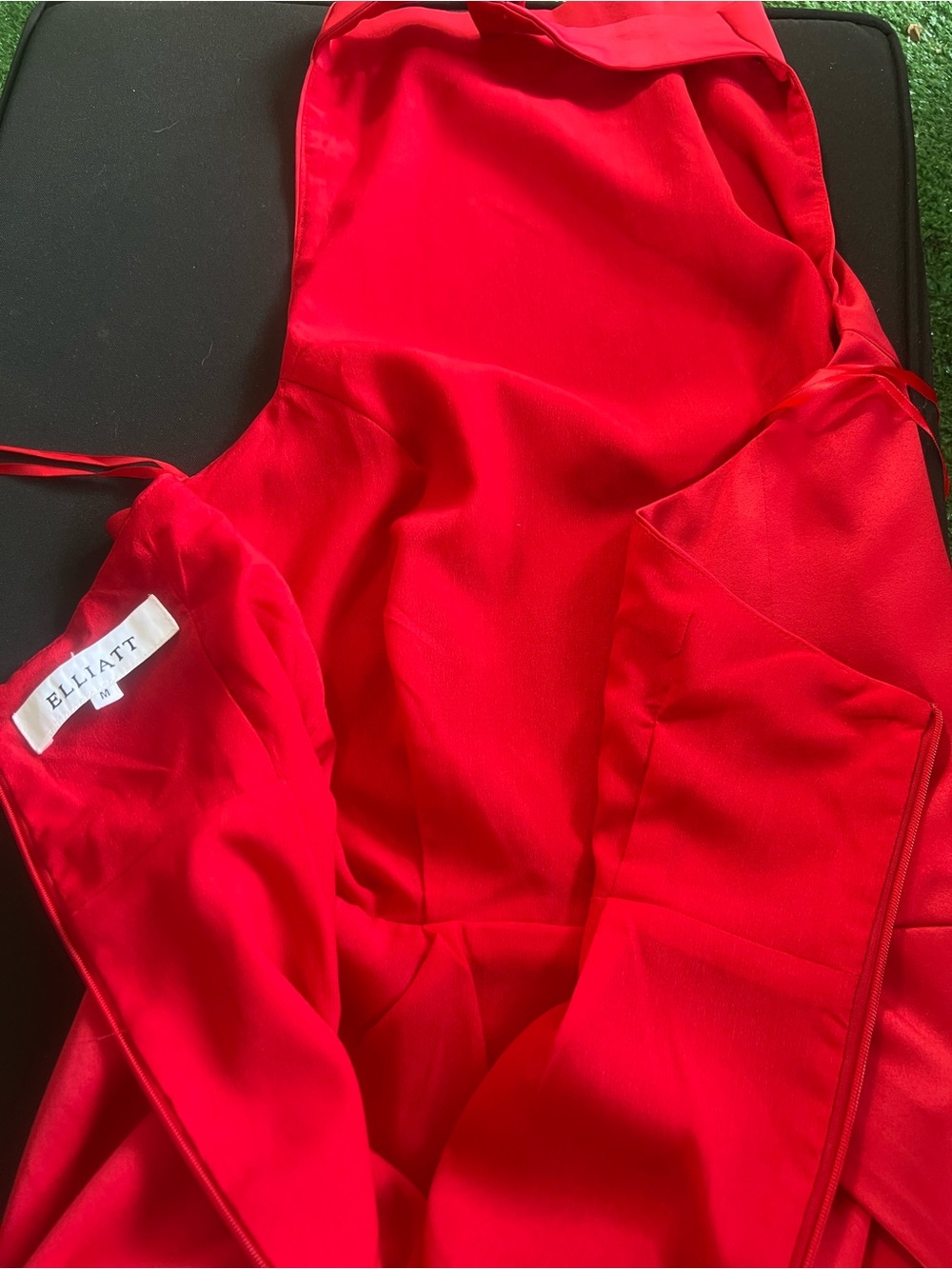 Elliatt Red Draped Halter Asymmetrical Dress - Picture 5 of 10